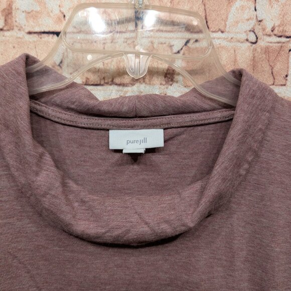 Pure Jill / J. Jill Blouse Mock Neck Mauve Size Medium - Picture 5 of 12